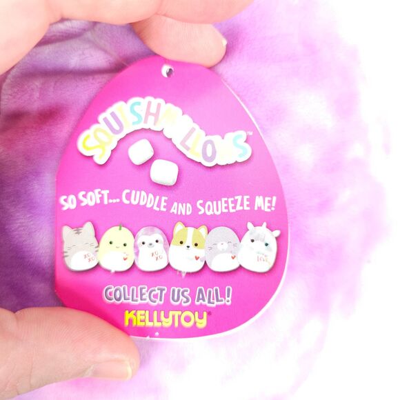 NWT Squishmallow 8" Shari The Tie Dye Sloth Valentines XOXO 2020 - Picture 3 of 8